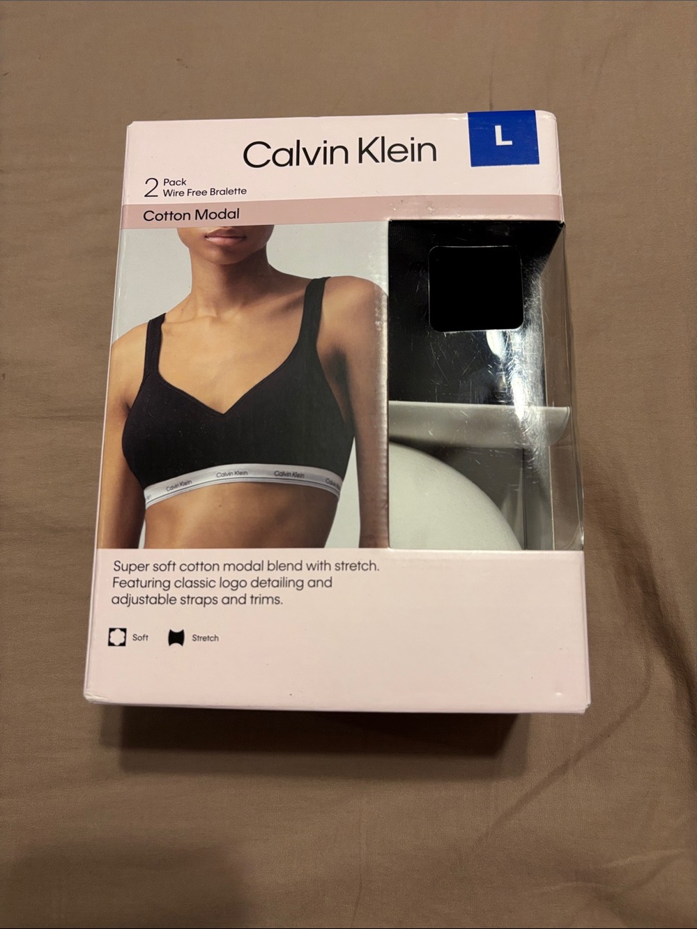 Calvin Klein Black Cotton Modal Wire-Free Bralette - 2 Pack
